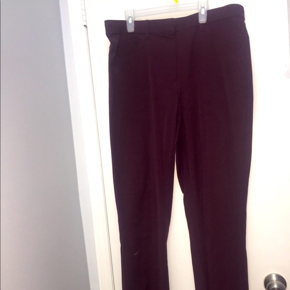 Isaac Mizrahi Maroon bootleg Dress pants (Size 14)